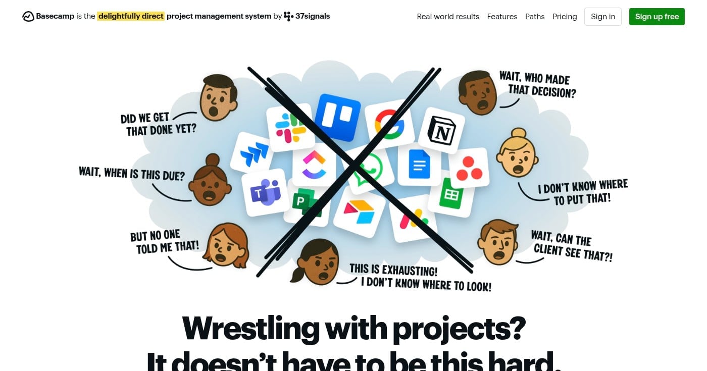Basecamp product screenshot
