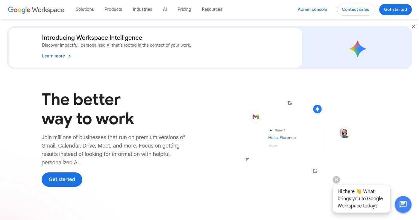 Google Workspace Gemini for Slides homepage