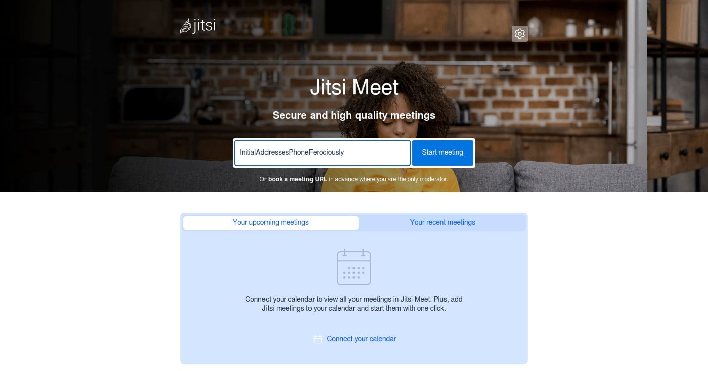 Jitsi Meet homepage