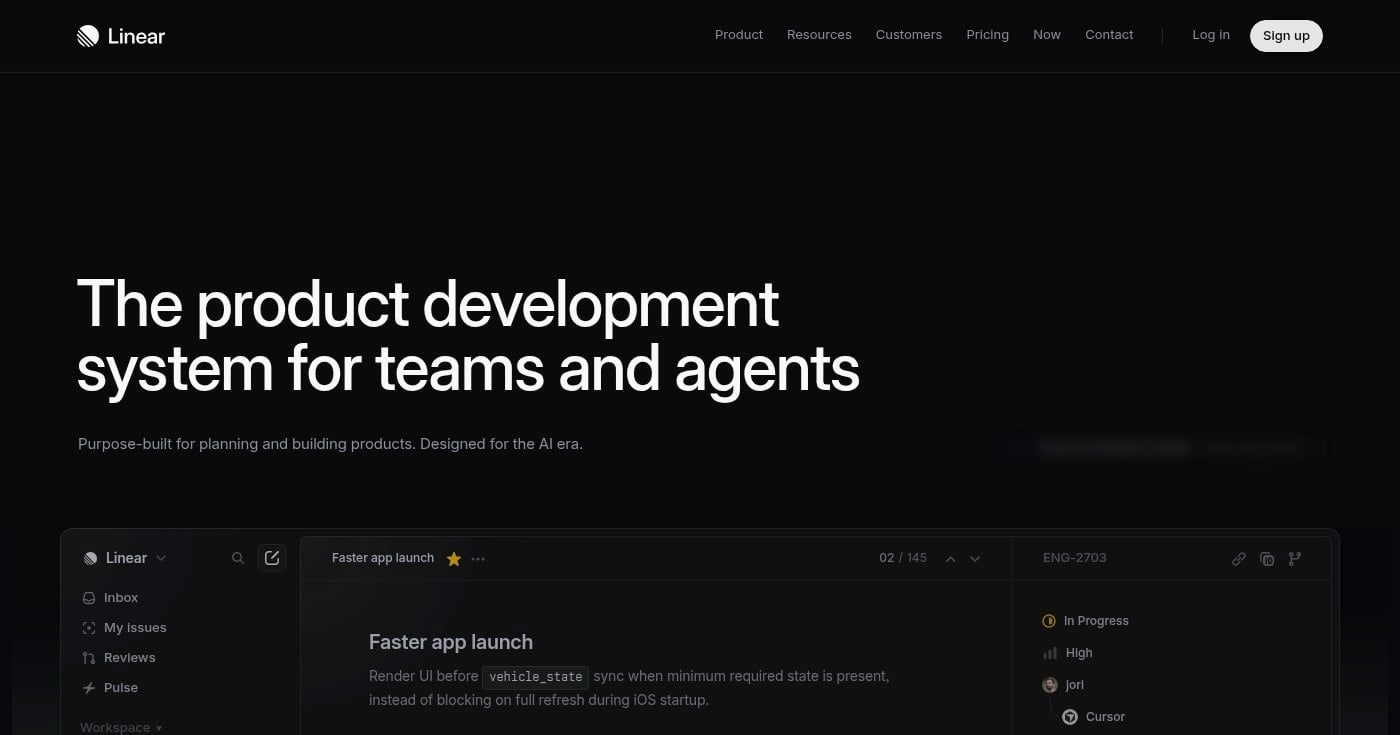 Linear product screenshot