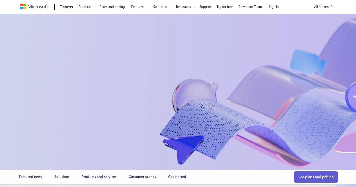 Microsoft Teams video meeting interface