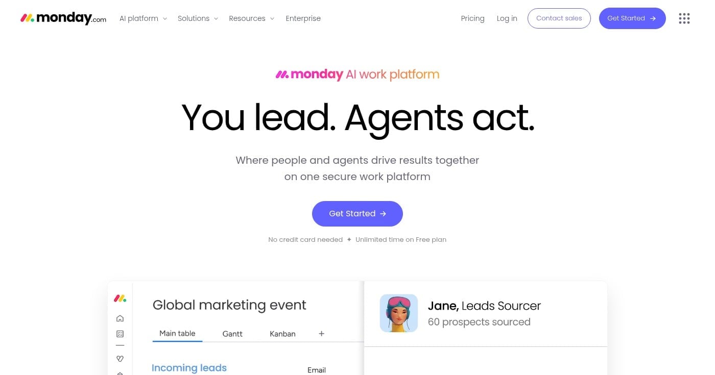 Monday.com product screenshot