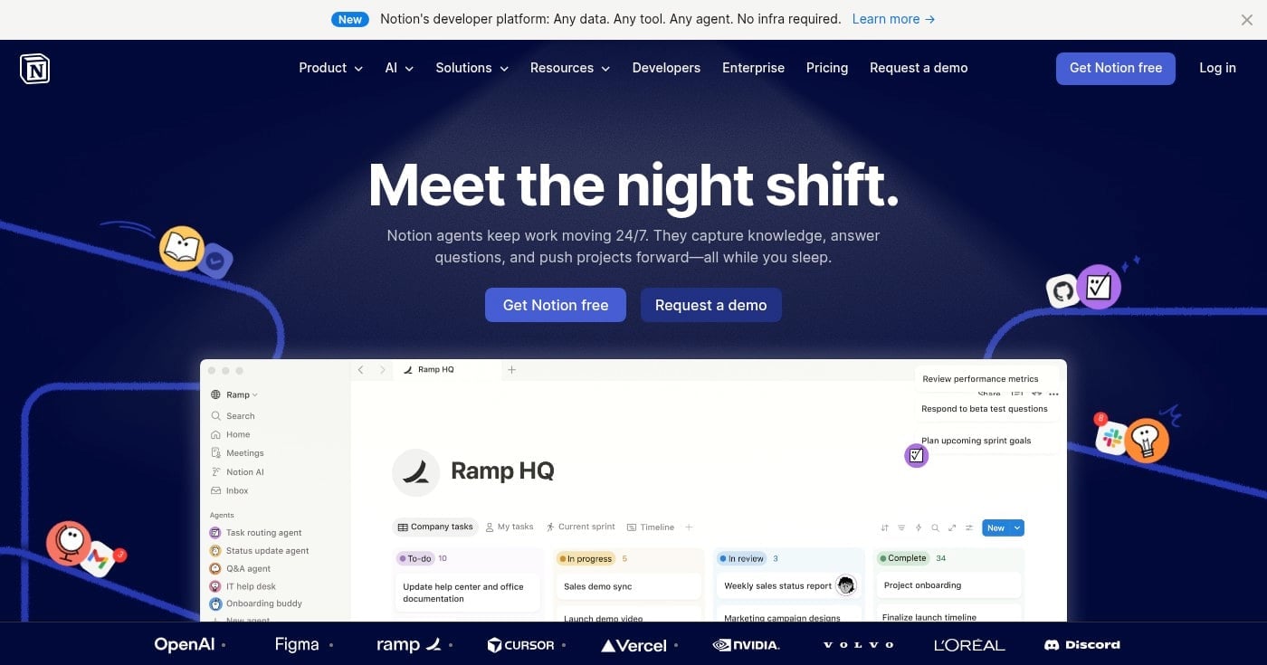 Notion product screenshot
