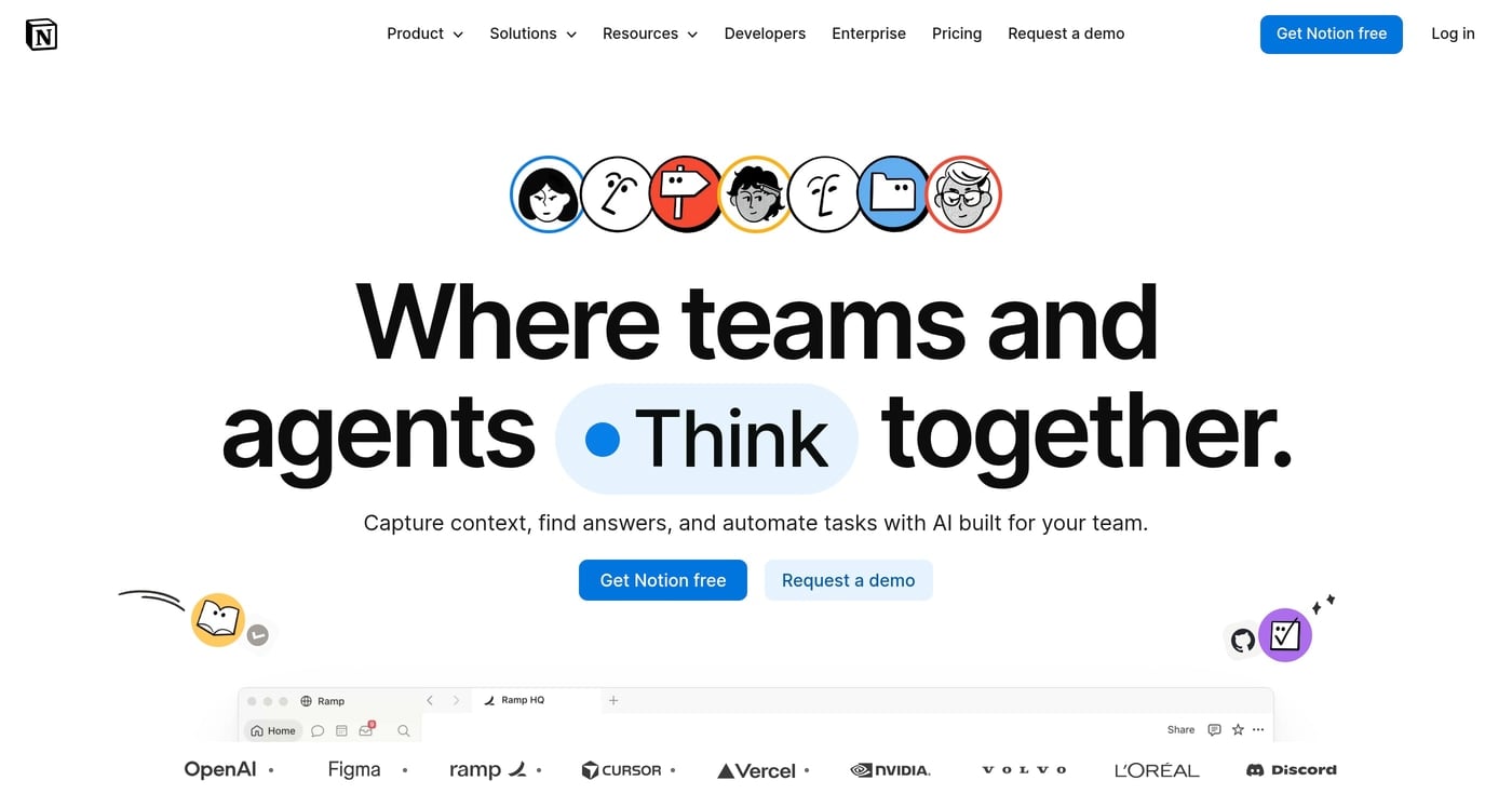 Notion workspace interface