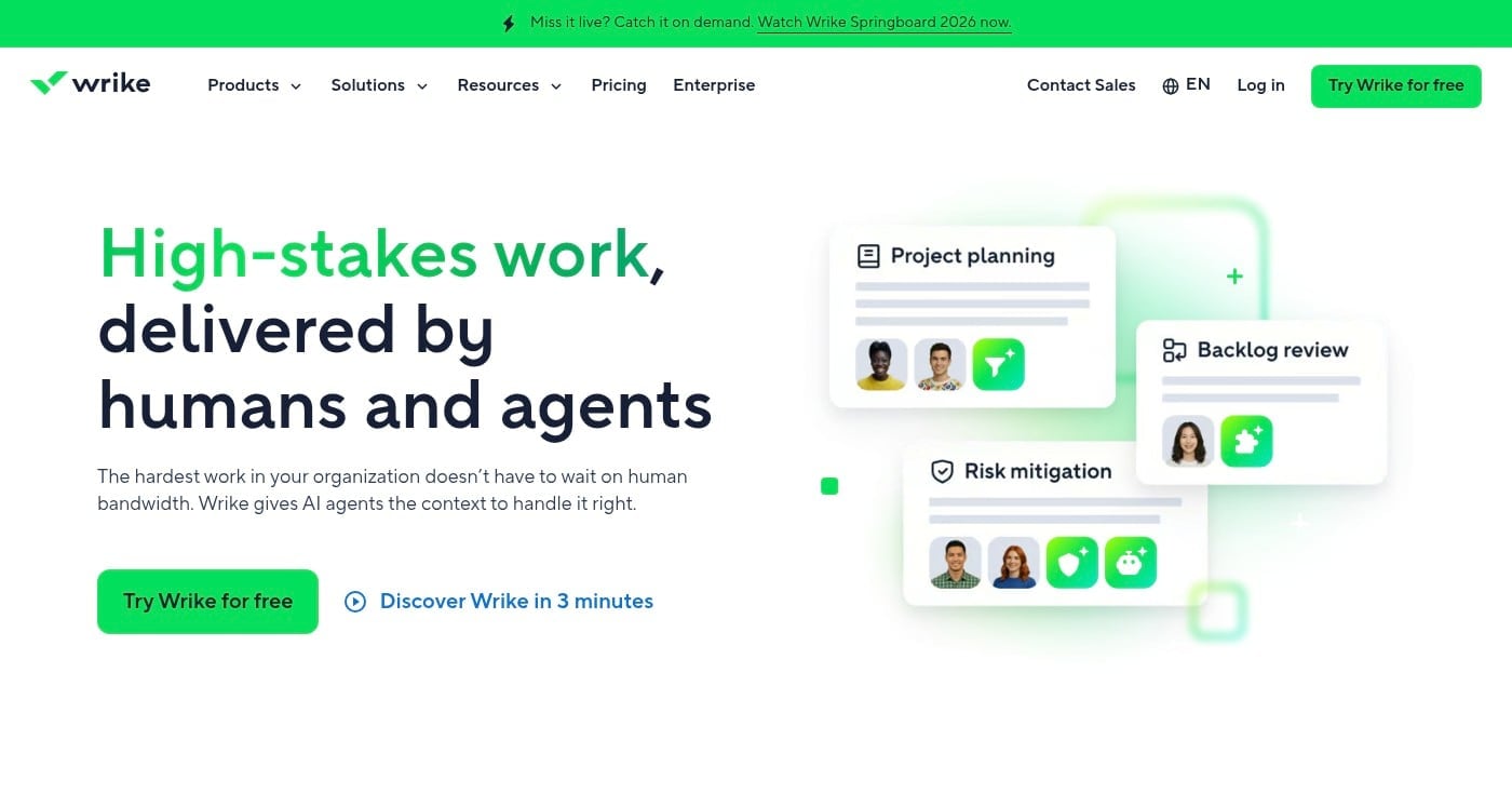 Wrike product screenshot
